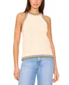 Vince Camuto Pointelle Cotton Sweater Tank