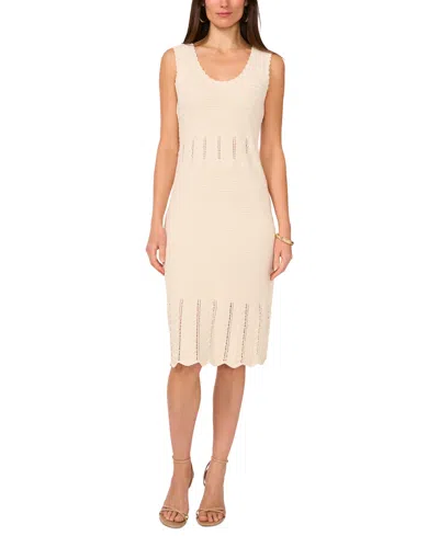 VINCE CAMUTO WOMEN'S POINTELLE-KNIT SLEEVELESS MIDI DRESS