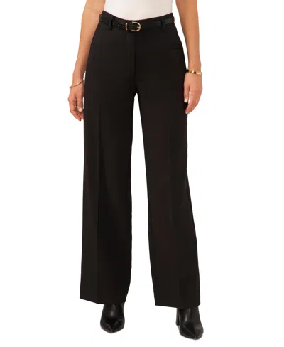 Vince Camuto Women's Poly Base Cloth Wide Leg Pants In Black