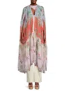 VINCE CAMUTO WOMEN'S PRINT TIERED PONCHO