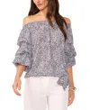 Vince Camuto Plus Size Off-the-shoulder Bubble-sleeve Top In Rich Black