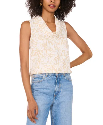 VINCE CAMUTO WOMEN'S PRINTED COWL-NECK SLEEVELESS TOP