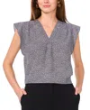 VINCE CAMUTO WOMEN'S PRINTED FLUTTER-SLEEVE TOP