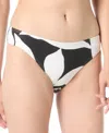 Vince Camuto Womens Printed Bandeau Bikini Top Bottoms In Black,white