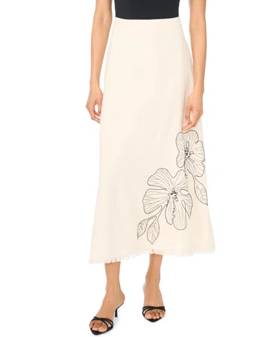 Vince Camuto Women's Printed Invisible Zipper Maxi Skirt In Neutral