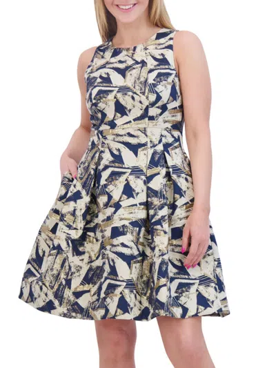 Vince Camuto Women's Printed Jacquard Fit & Flare Minidress
