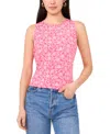 Vince Camuto Women's Printed Keyhole-back Tank Top In Pink