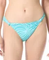 Vince Camuto Womens Striped High-leg Swim Bottom Separates In Oasis