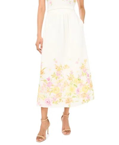 Vince Camuto Women's Printed Maxi Skirt In White