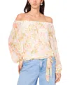 Vince Camuto Women's Printed Off-the-shoulder Tied-hem Top
