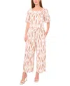 Vince Camuto Ikat Print Square Neck Top In Neutral