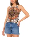 Vince Camuto Women's Printed Round-neck Racerback Tank Top In Multi
