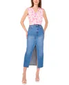 Vince Camuto Floral Sleeveless Ruffle Chiffon Top
