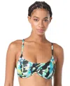 Vince Camuto Women's Printed Scoop Neck Underwire Bikini Top In Multi