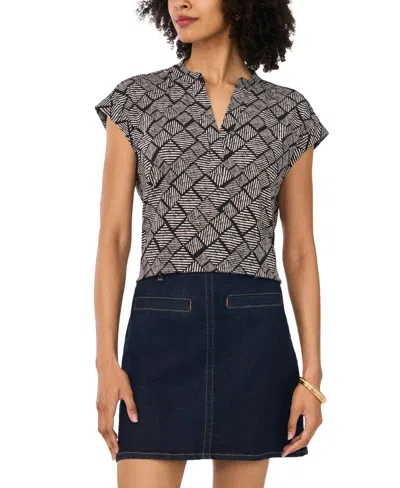 Vince Camuto Women's Printed Short-sleeve Top In Red