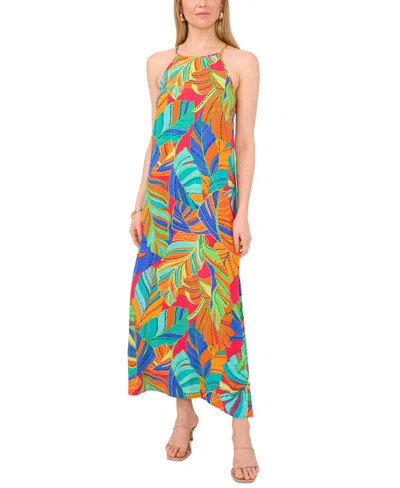 Vince Camuto Women's Printed Sleeveless Maxi Dress In Raspberry Sorbet