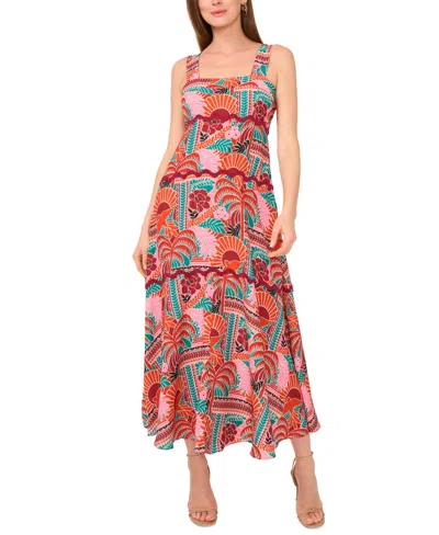Vince Camuto Women's Printed Square-neck Maxi Dress