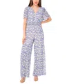 Vince Camuto Women's Printed Surplice Flutter-sleeve Jumpsuit