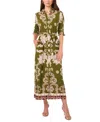 Vince Camuto Printed Border Shirt Dress In Wallflower