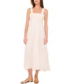 Vince Camuto Tiered Sleeveless Cotton Blend Sundress In New Ivory