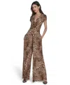 Vince Camuto Women's Printed Twist-front Wide-leg Jumpsuit In Multi