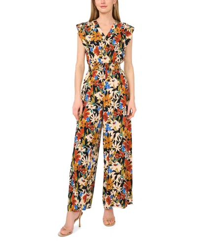 Vince Camuto Women's Printed V-neck Jumpsuit In Brown