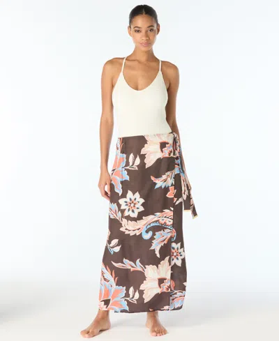 Vince Camuto Women's Printed Wrap Swim Maxi Skirt In Multi