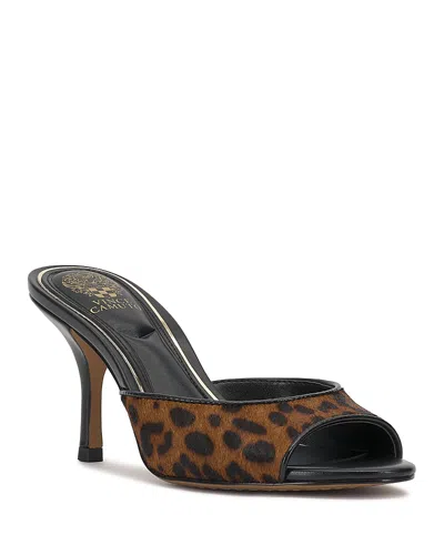 VINCE CAMUTO WOMEN'S PRYNN CALF HAIR HIGH HEEL MULE SANDALS
