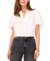 Vince Camuto Puff Sleeve Popover Top In New Ivory