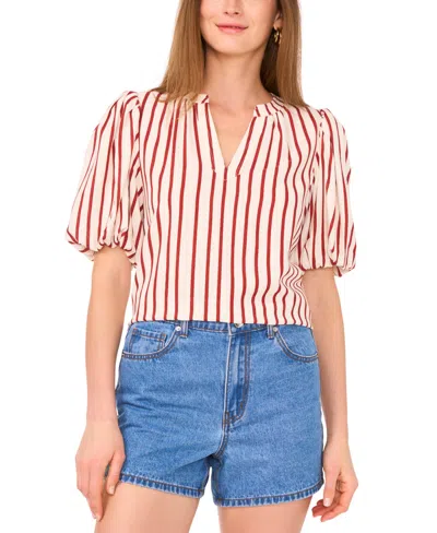 Vince Camuto Women's Puff-sleeve V-neck Top