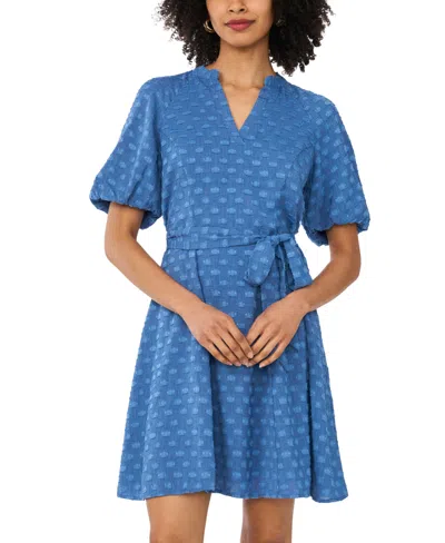 Vince Camuto Women's Puff-sleeve Mini Dress In Blue