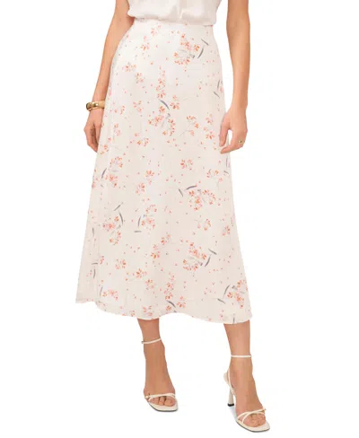 Vince Camuto Women's Pull-on Floral Print Maxi Skirt In New Ivory