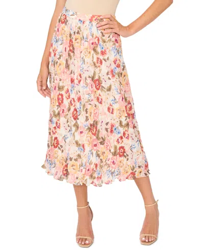 Vince Camuto Women's Pull-on A-line Midi Skirt In Pink
