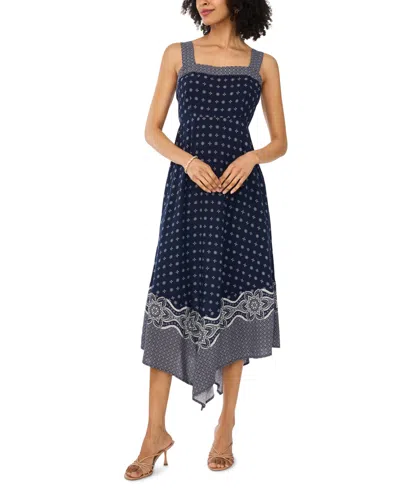 Vince Camuto Hanky Hem Tank Midi Dress In Blue