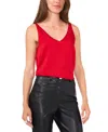 Vince Camuto Confetti Ready Womens Rhinestone Polyester Blouse In Bright Red