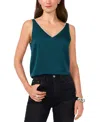 Vince Camuto Rhinestone Trim Sleeveless Top In Deacon Blue