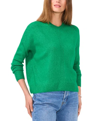 Vince Camuto Women's Ribbed Crewneck Long-sleeve Sweater In Green