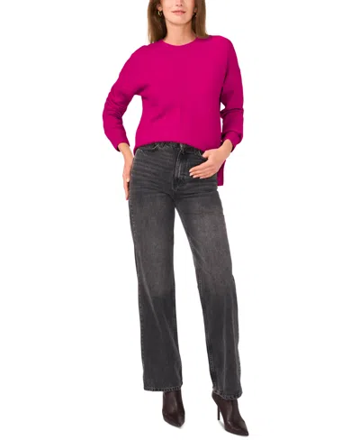 Vince Camuto Women's Ribbed Crewneck Long-sleeve Sweater In Euphoria
