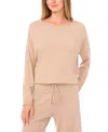 Vince Camuto Women's Ribbed-trimmed Crewneck Sweater In Neutral
