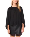 Vince Camuto Women's Ruffle Crewneck Top In Black