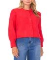 Vince Camuto Women's Saddle Long-sleeve Cardigan Sweater In Red