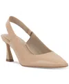 Vince Camuto Samila Square Toe Slingback Pump In Soft Buff