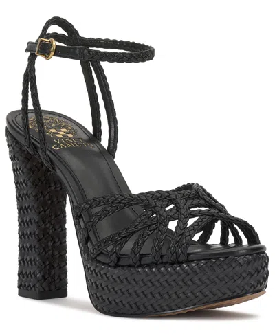 Vince Camuto Samlee Strappy Platform Sandal In Black