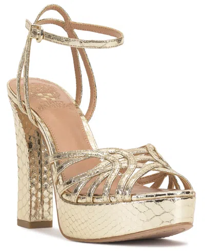 Vince Camuto Women's Samlee Strappy Platform Sandals In Gold