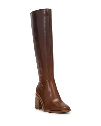Vince Camuto Women's Sangeti 2 Wide Calf High Heel Riding Boots In Chocolate Fade
