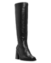 Vince Camuto Evronna Womens Leather Tall Knee-high Boots In Black Pebble