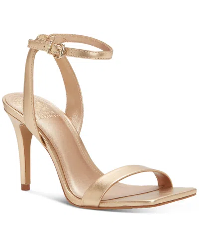 Vince Camuto Women's Saprenda Ankle-strap Rinestone Sandals In Gold