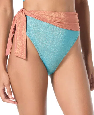 Vince Camuto Women's Sash-tie High-waist Bikini Bottoms In Blue