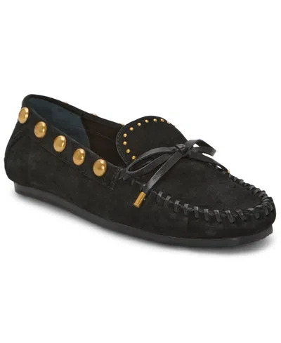 Vince Camuto Women's Sennett Moccasin Flat Boat Shoes In Black