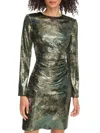 Vince Camuto Womens Sequin Mini Cocktail And Party Dress In Olive